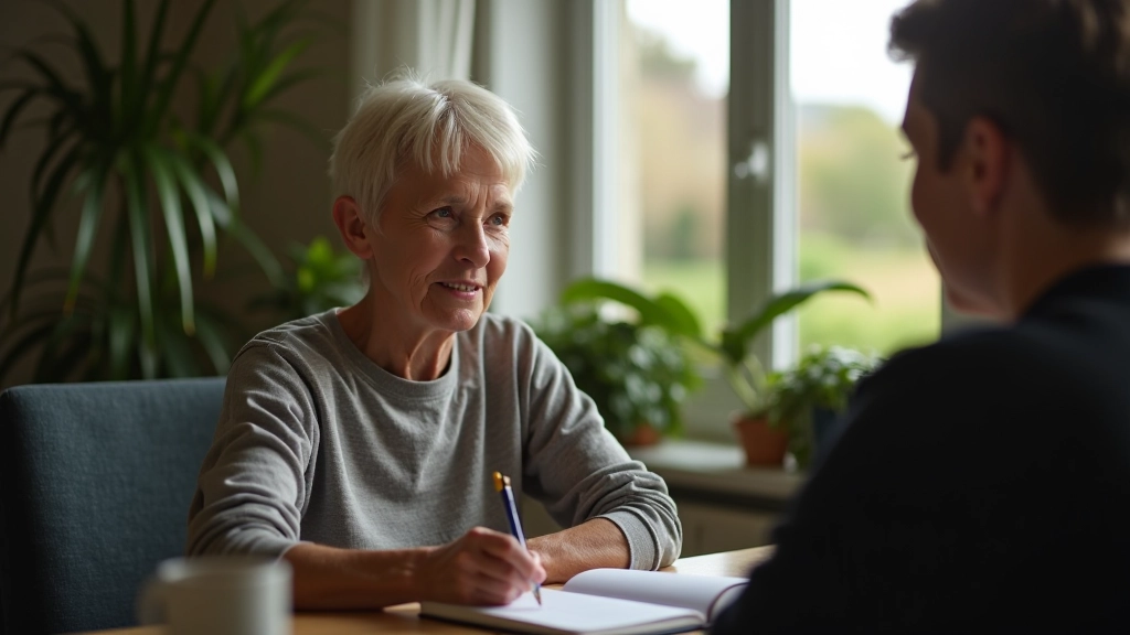 Person writing notes during a coaching session